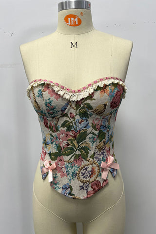 Floral Bustier Tank Top