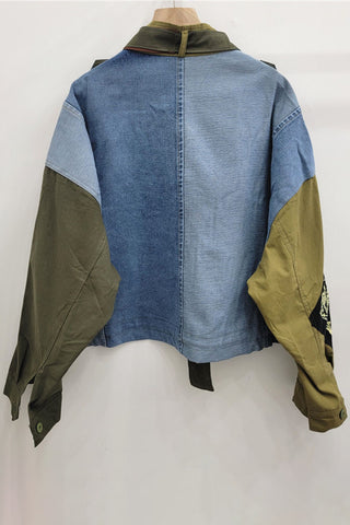 Patchwork Utility Cargo Jacket