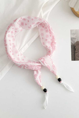 Paisley Print Fringed Scarf
