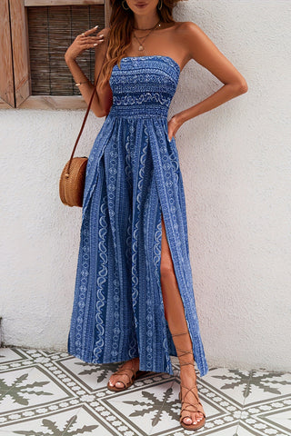 Printed Boho Wide-Leg Jumpsuit