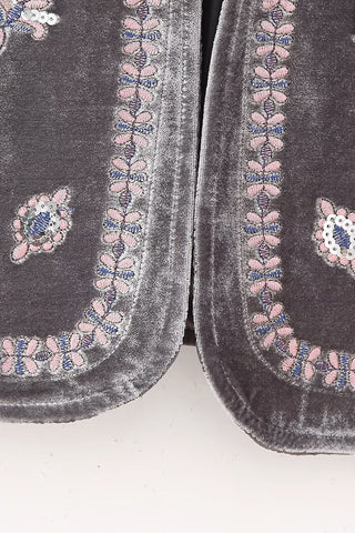 Floral Piping Trim Vest