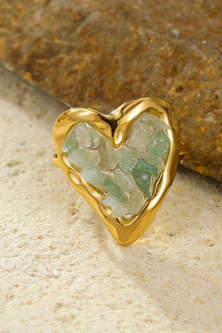 eart Shaped Stone Ring