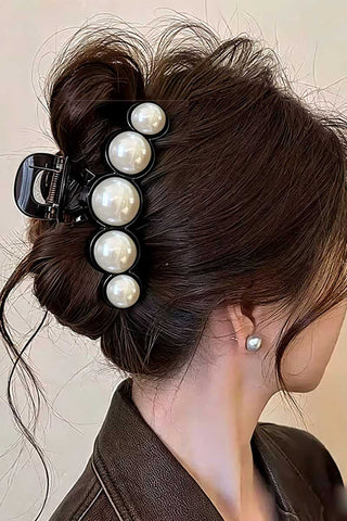 Marbled Sphere Stack Hair Claw Clip