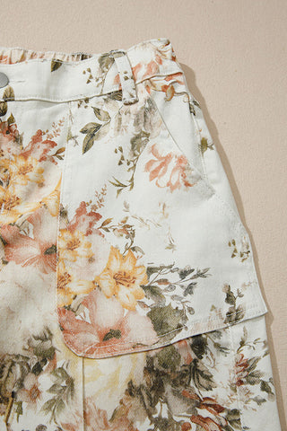 High-Rise Floral Wide-Leg Pants