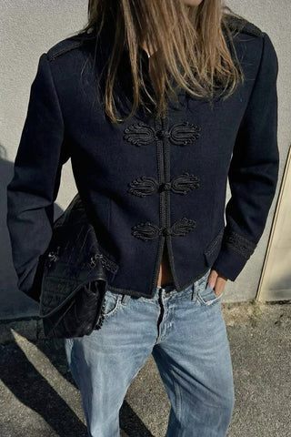 Military-Inspired Trim Jacket