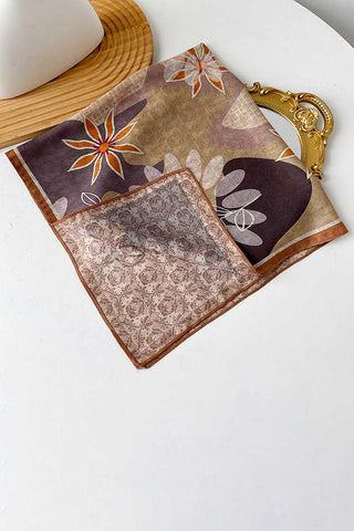 Paisley and Geometric Print Square Scarf