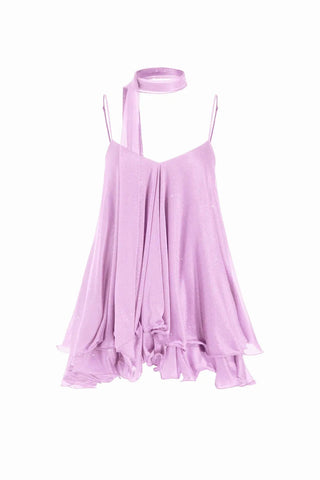 Ruffle Hem Spaghetti Strap Mini Dress