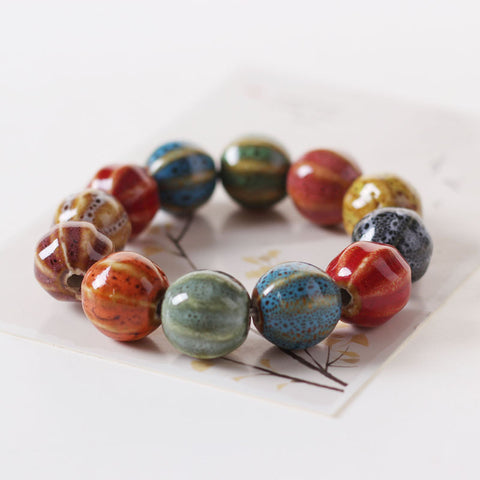 Glazed Beaded Bracelet