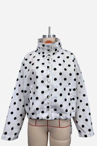 Button-Up Polka Dot Jacket