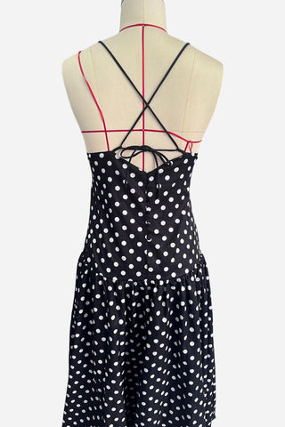 Sleeveless Polka Dot Casual Dress