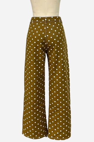 Polka-Dot Wide Leg Jeans