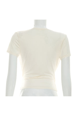 Elegant Wrap V-Neck T-Shirt