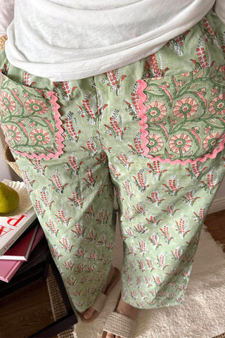 Floral Pocket Casual Pants