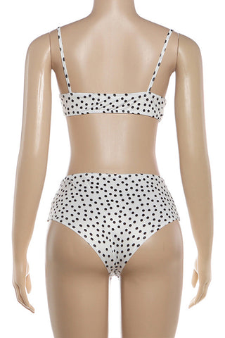 Polka Dot Bikini Set with Cover-Up