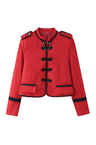 Military-Inspired Trim Jacket