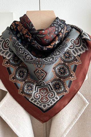 Patterned Square Neck Scarf