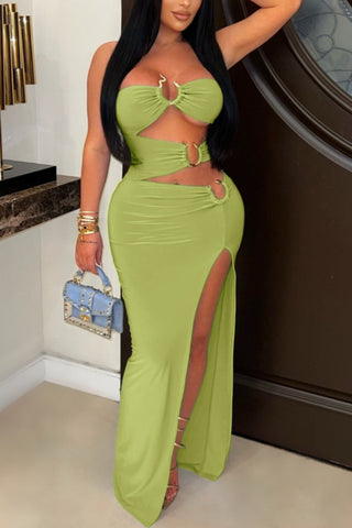 Elegant Cut-Out Evening Dress