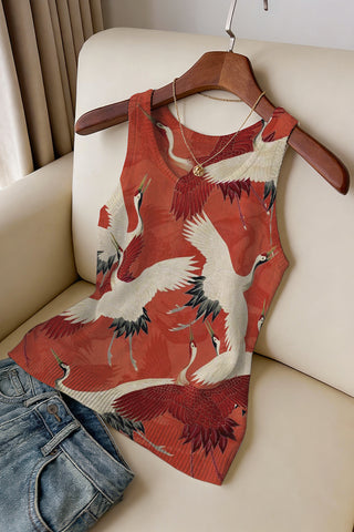 Floral Print Sleeveless Tank Top