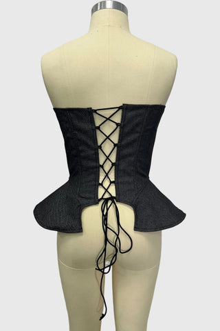 Lace-Up Corset Tank Top