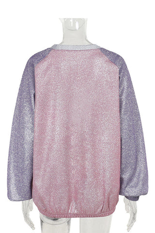 Graphic Sparkle Long Sleeve Top