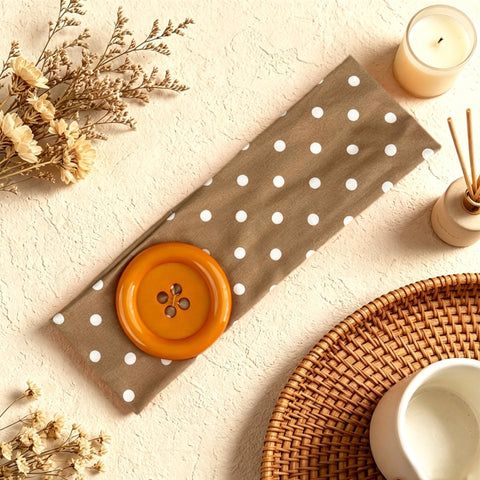 Button Accent Polka Dot Headband
