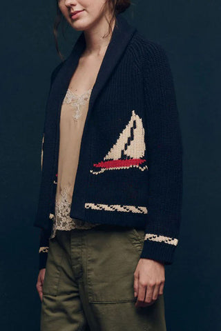 Horse Pattern Knit Cardigan