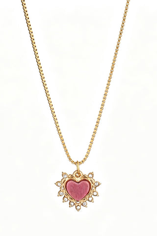 Tone Heart Pendant Necklace