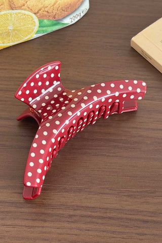 Polka Dot Acetate Hair Claw Clip