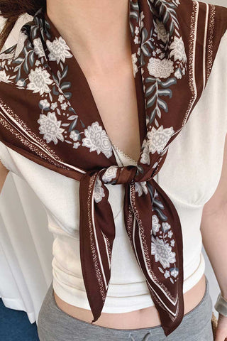 Floral Print Tie-Waist Scarf