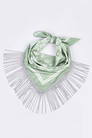Fringed Bandana Print Cape