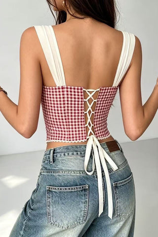 Floral Corset Tank Top