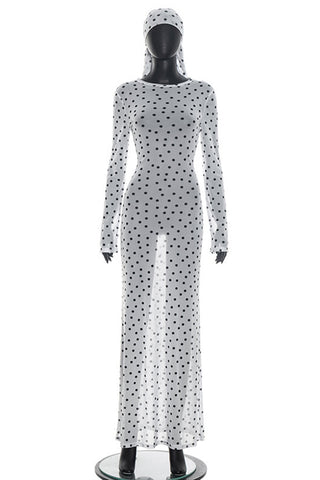 Polka Dot Long Sleeve Dress