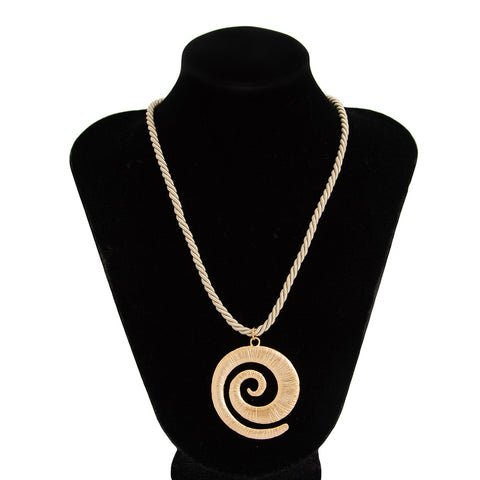 Abstract Spiral Pendant Necklace