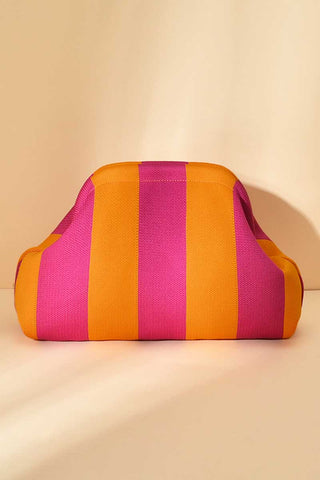 Geometric Stripe Cosmetic Bag