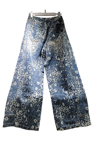 Leopard Print Wide Leg Jeans