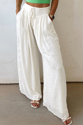 High Waist Flowy Palazzo Pants