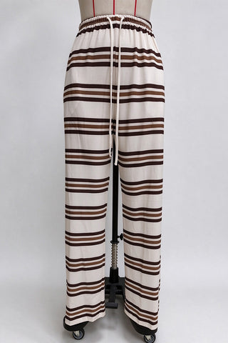 Striped Button Front Two Piece Set