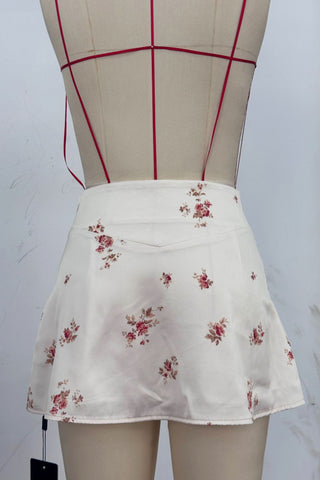 Tie-Wrap Asymmetrical Hem Skirt