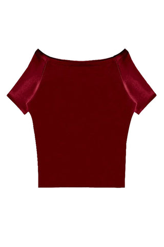 Off-Shoulder Fitted T-Shirt