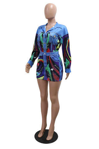 Vibrant Skirt and Jacket Set