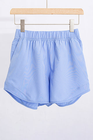 Elastic-Waist Casual Shorts
