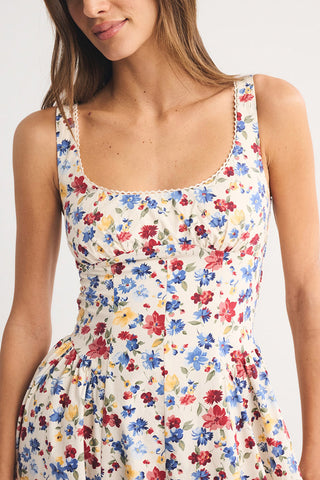 Sleeveless Floral Midi Dress