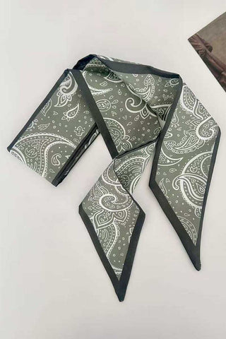 Assorted Print Satin Finish Skinny Scarf