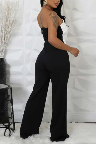 Asymmetric Button Jumpsuit