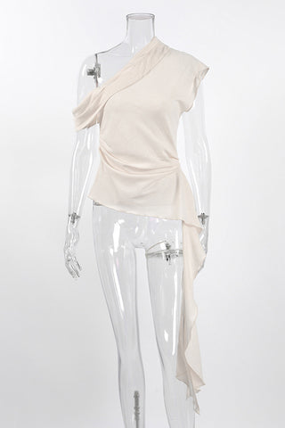 Draped Asymmetric Tank Top