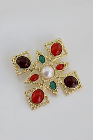 Vintage-Inspired Ornate Statement Brooch