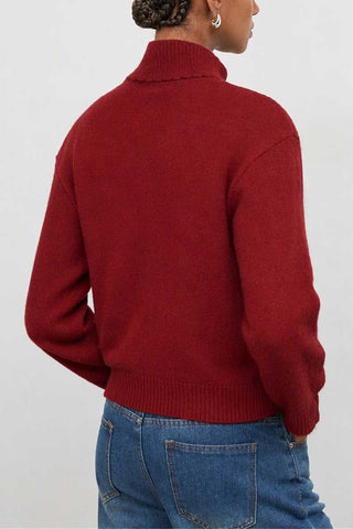 Argyle Bow Knit Collar Cardigan