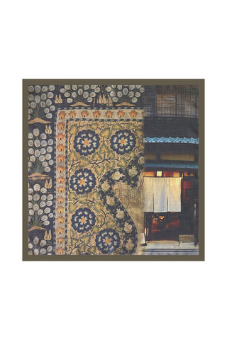 Patchwork Floral Print Square Scarf