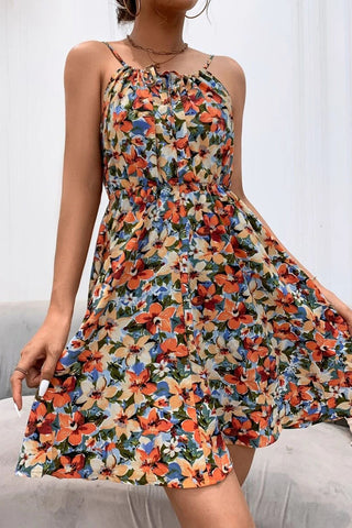Floral Tie-Front Cami Dress