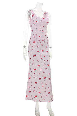 Floral Square Neck Skirt Set